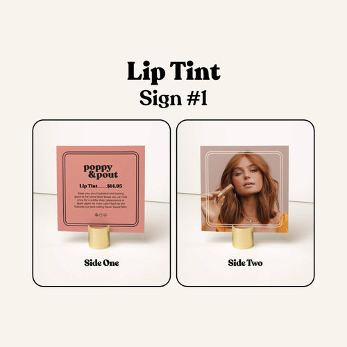 Retailer Sign Pack, Lip Tint