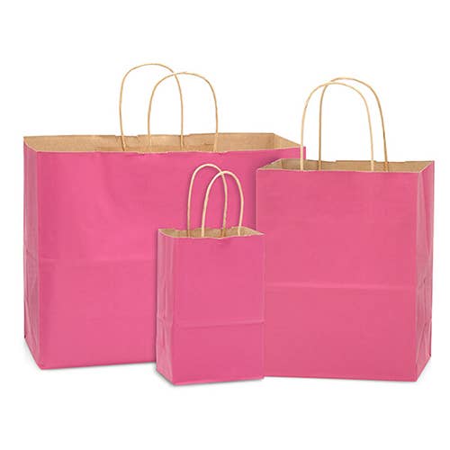 Recycled Kraft Color Paper Shopping Bags: Black / Cub 8x4.75x10.5" / 250 Pack
