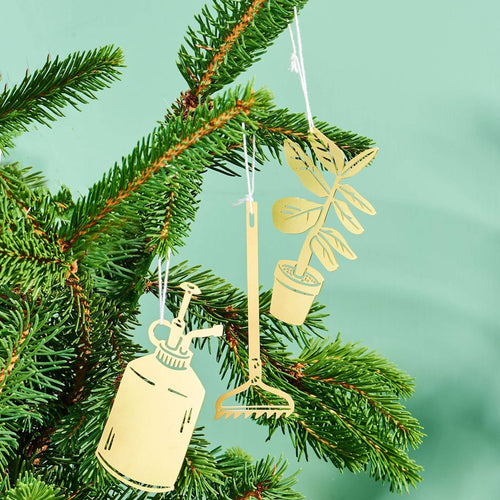Plant Mister - Brass Christmas Ornament