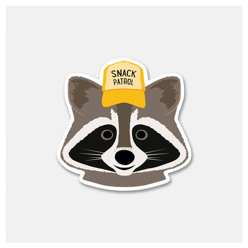 Snack Patrol Raccoon - Sticker