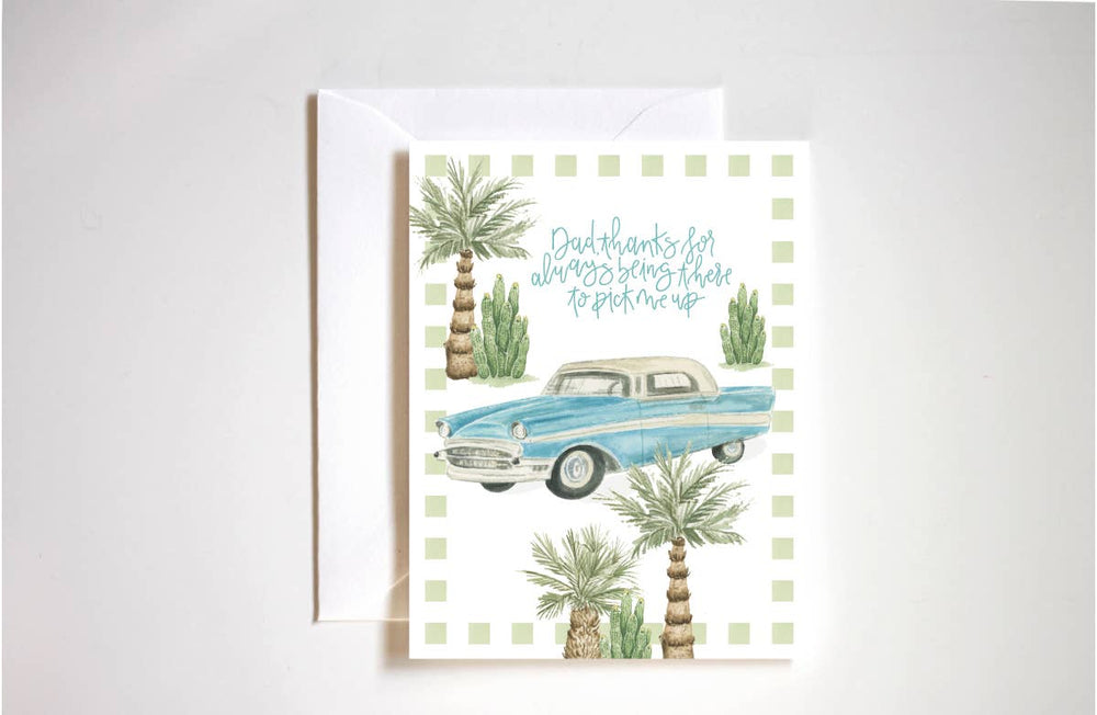Father's Day vintage car card