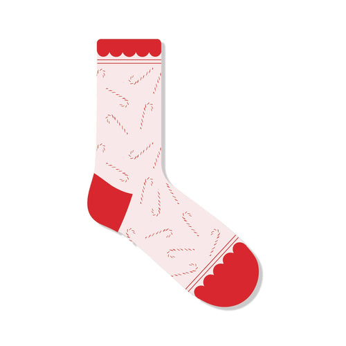PRESALE SHIPPING MID OCTOBER - WHM1052 -  Whimsy Santa Candy Cane Socks