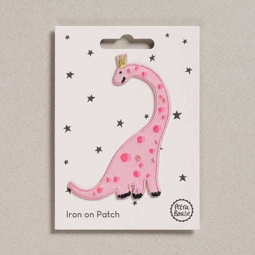 Iron on Patch - Pack of 6 - Pink Dinosaur
