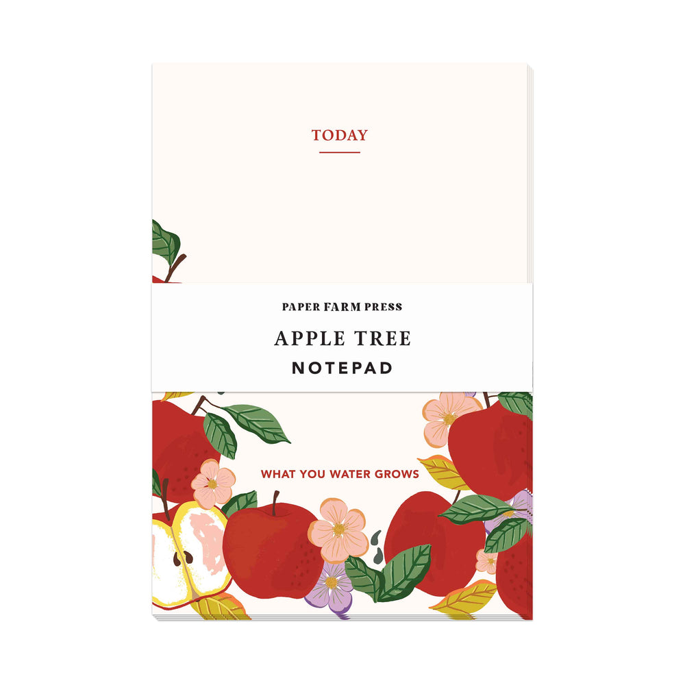 Fall Apple Tree Notepad "What you water grows"