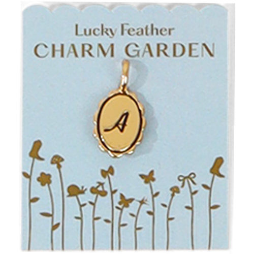 Charm Garden - Scalloped Initial Charm - Gold - A