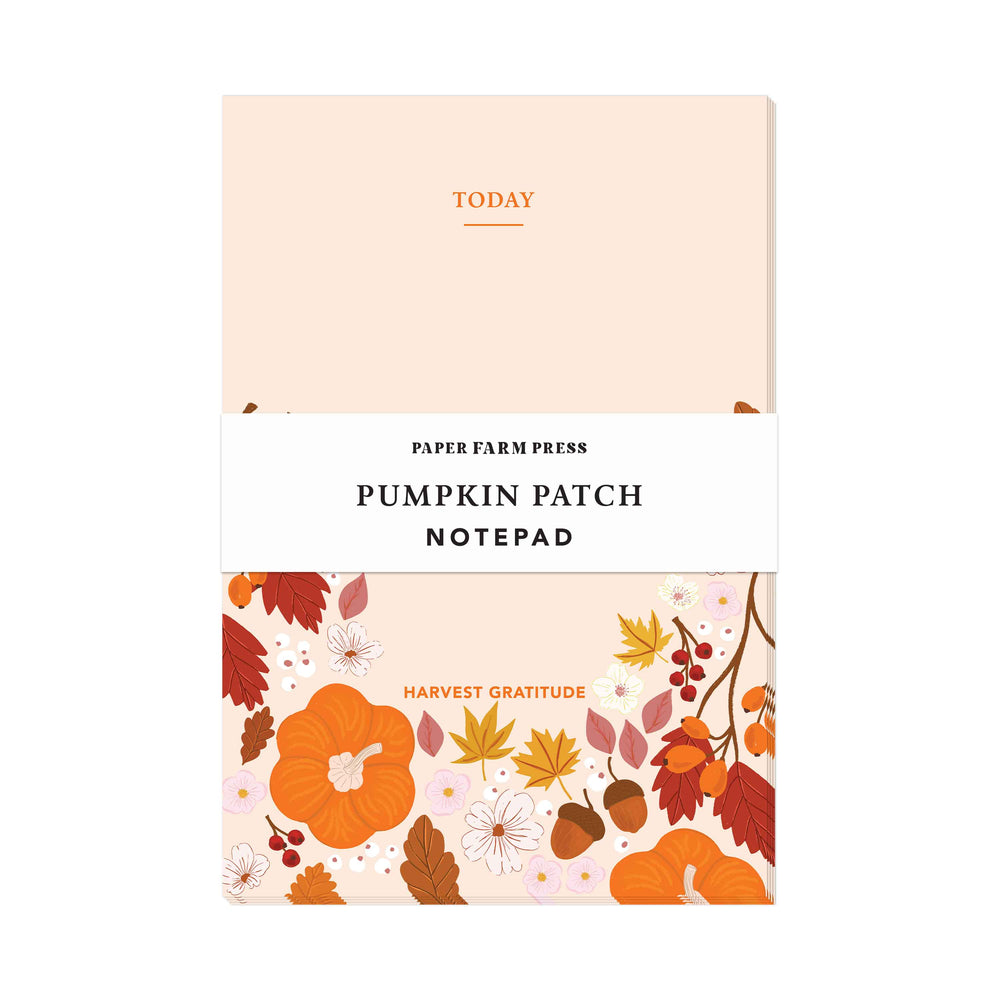 Pumpkin Patch Notepad "Harvest Gratitude"