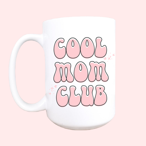 15oz Cool mom club ceramic coffee mug, Mother's day gift