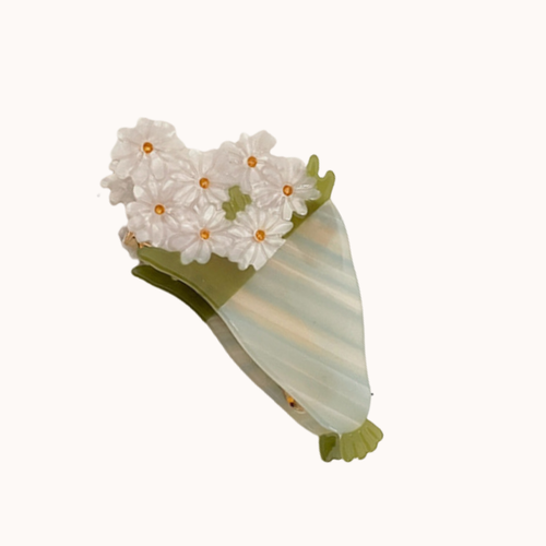 Floral Bouquet Painted Hair Claw Clip | Eco-Friendly Acetate