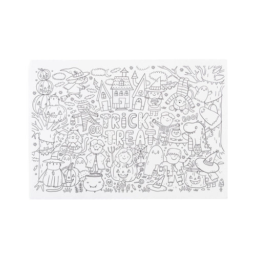 Halloween Coloring Paper Placemat 12ct