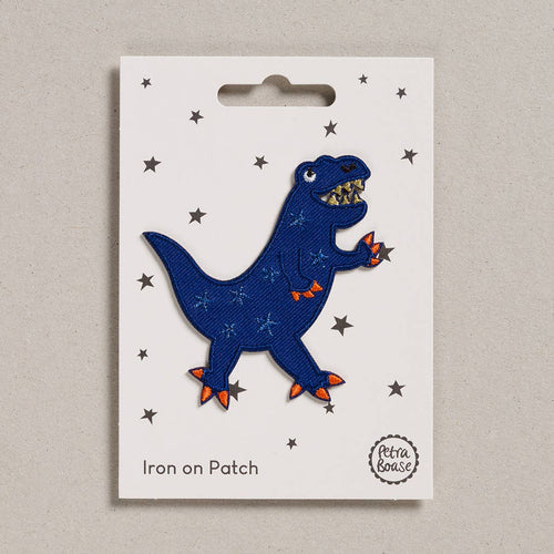 Iron on Patch - Pack of 6 - Blue Dinosaur