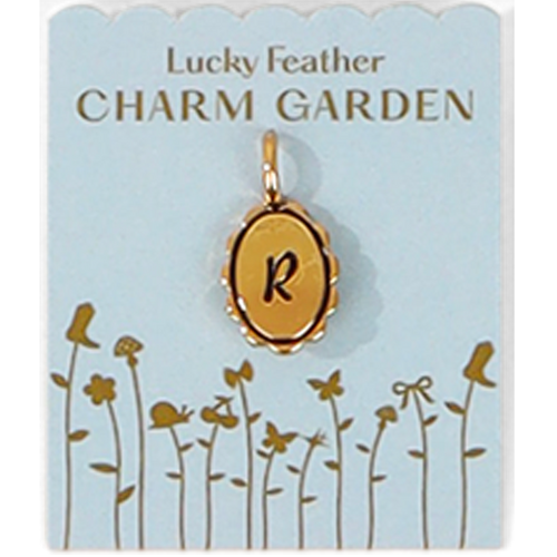 Charm Garden - Scalloped Initial Charm - Gold - R