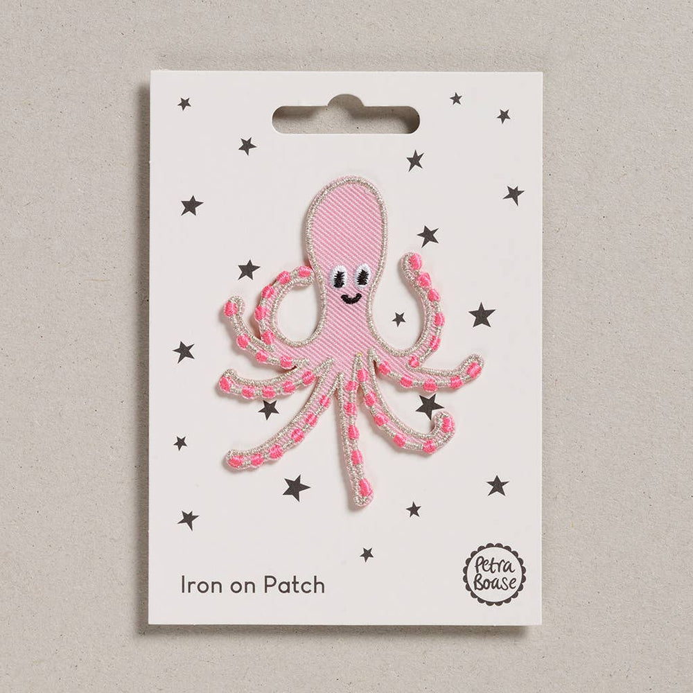 Iron on Patch - Pack of 6 - Pink Octopus